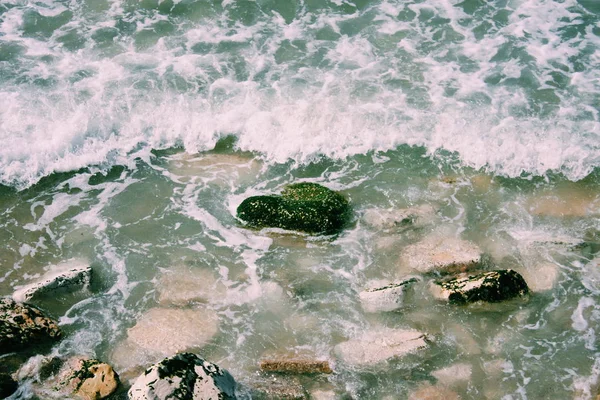 Rocha Forma Coração Água Mar — Fotografia de Stock