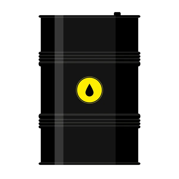 siyah metal petrol varil ile logo simge.