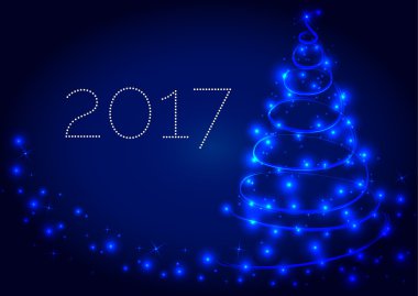 soyut Noel ağacı yapılmış pırıltılar ve ışıklar.