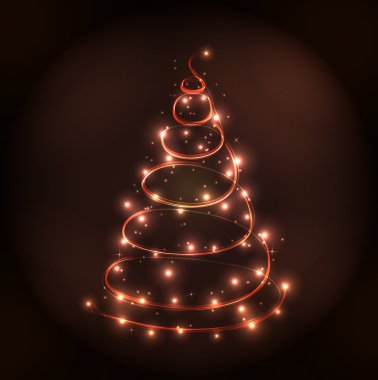 soyut Noel ağacı yapılmış pırıltılar ve ışıklar.