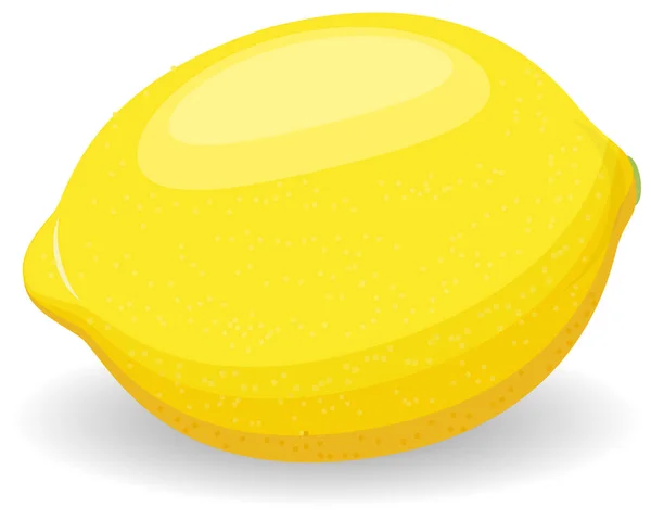 Limón amarillo aislado sobre fondo gris, ilustración vectorial — Vector de stock