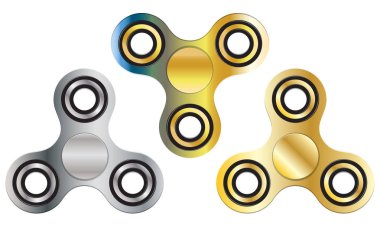 Topluca spinners kümesi. Sorunsuz topluca spinners düz stil vektör çizim desen