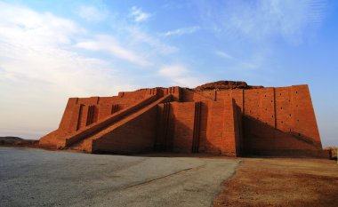 Restored ziggurat in ancient Ur clipart