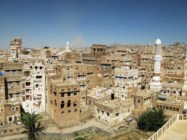 Sanaa cidade velha, Yemenia — Fotografia de Stock