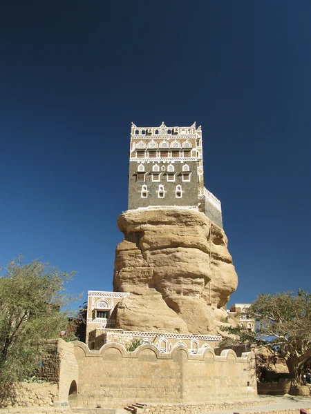 Wadi Dahr, sommaren residenceof imam Yahya — Stockfoto