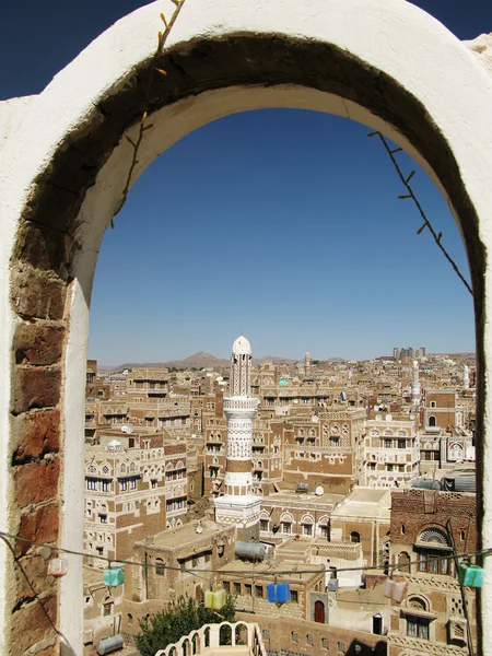 Ciudad vieja de Sanaa, Yemen — Foto de Stock