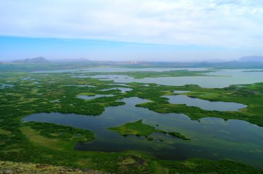 Myvatn göl manzara