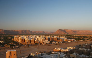 Şibam çamur gökdelenler,: Hadramout Panoraması