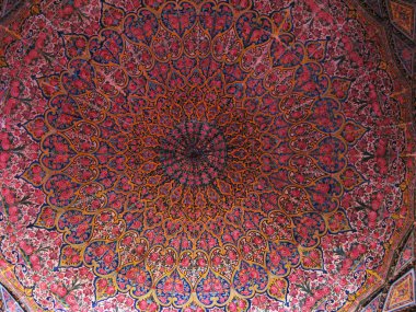 Nasir ol Molk Camii, Şiraz, Iran tavan Mozaik