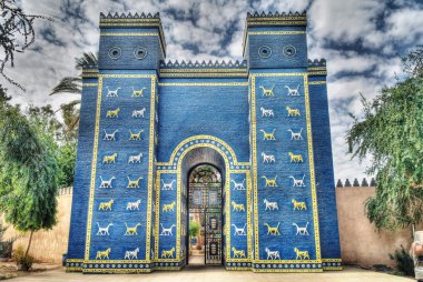 Ishtar gates in Babylon clipart