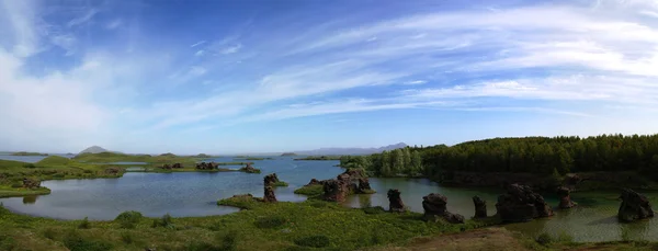 Kalfastrond rzeźbiarstwo lawy, Myvatn, Islandia — Zdjęcie stockowe