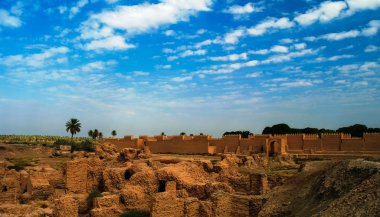 Panorama of Babylon ruins, Hillah, Iraq clipart