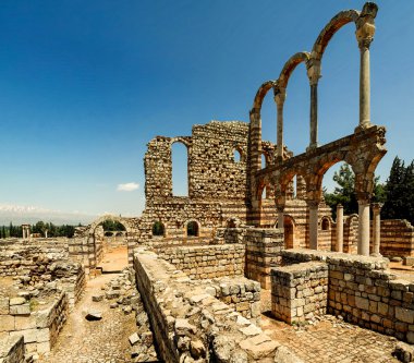 Antik kentin Anjar, Bekaa Vadisi, Lübnan kalıntıları
