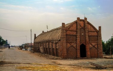 Mudhif, the traditional house of Marsh arabs aka madan, Iraq clipart