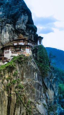 Taktsang lakhang aka tigress nest monastery Bhutan clipart