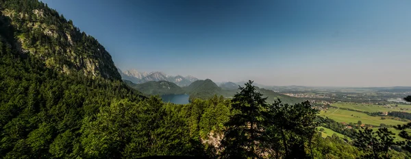 Landskap av Alpsee, Visa från Marienbrucken Tyskland — Stockfoto