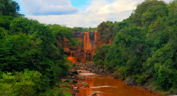 Nienazwane wodospad na rzece Weito — Zdjęcie stockowe