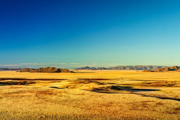 Dunas petrificadas al atardecer en el desierto de Namib, namibia — Foto de Stock