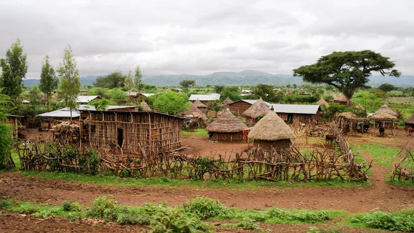 Традиционная деревня Консо в Карат-Консо-Эфиопия — стоковое фото
