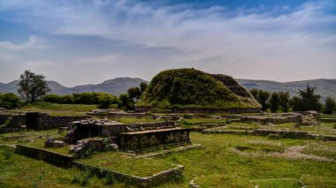 Taxila Dharmarajika stupa görünümünü Pakistan Harabeleri