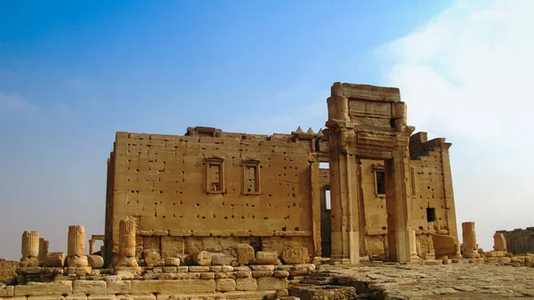 Tempel van Baal in Palmyra, Syrië, uitgeschakeld door Isis vernietigd — Stockfoto