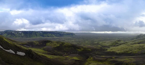 Krajina Lakagigar údolí na central Islandu — Stock fotografie
