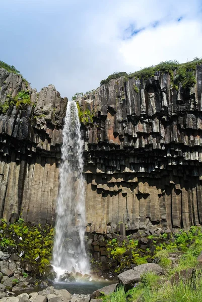 Svartifoss waterfall in the Skaftafell national park Iceland — Stock Photo, Image