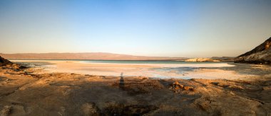 Panorama of Crater salt lake Assal Djibouti clipart