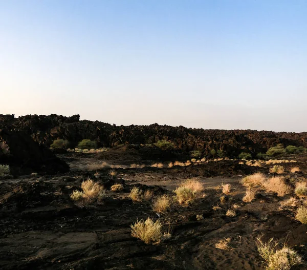 Campos de lava alrededor del volcán Erta Ale, Danakil, Afar Etiopía — Foto de Stock