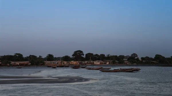 Estuário do rio Gâmbia e baía dos pescadores — Fotografia de Stock