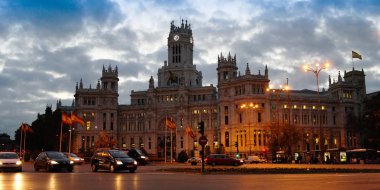 Madrid, İspanya 'nın sabah manzarası