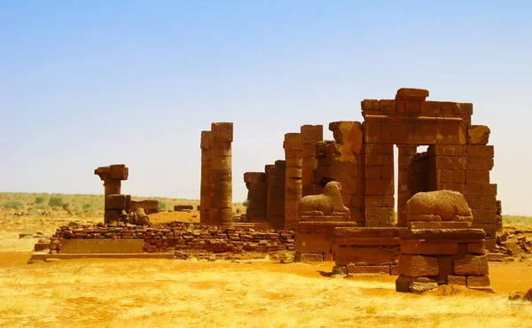 Ruiny Naqa Meroe, starożytnych Kush Sudanu — Zdjęcie stockowe