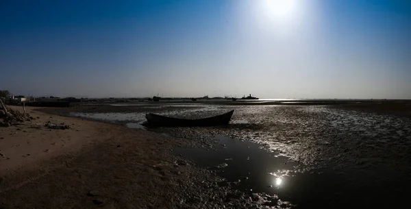 Panorama of Berbera port and beach with boats Somalia — Stock Photo, Image