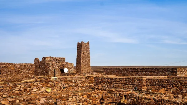 Ruinas de la fortaleza de Ouadane en Sahara Mauritania —  Fotos de Stock