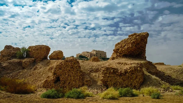 Ruines Panorama Babylone et Ancien Palais Saddam Hussein, Irak — Photo