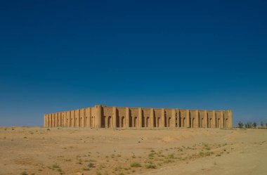 Exterior view to Al-Ukhaidir Fortress near Karbala, Iraq clipart
