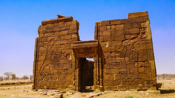 Ruínas de Apademak templo Kush civilização, Naqa, Meroe Sudão — Fotografia de Stock