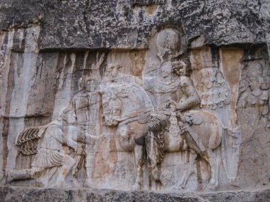 Zafer şapur İmparatorlar Nakş-Rustam, Persepolis harabe, Iran üzerinden