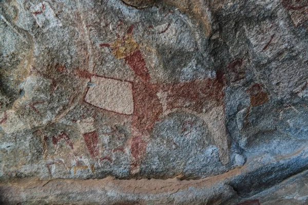 Grot van schilderijen en rotstekeningen Laas Geel in de buurt van Hargeisa close-up Somalië — Stockfoto