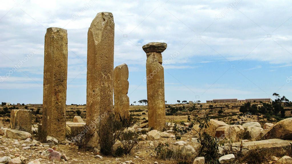 Ruined Temple of Mariam Wakino in Qohaito ancient city Eritrea