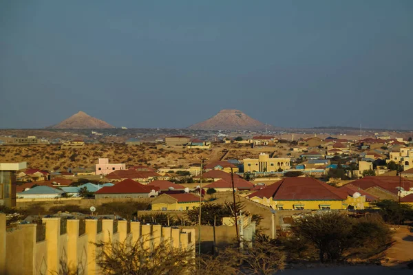 哈尔格萨的索马里索马里最大的城市鸟瞰图 — 图库照片
