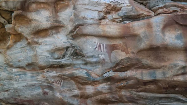 Pinturas rupestres y petroglifos Laas Geel cerca de Hargeisa primer plano Somalia — Foto de Stock