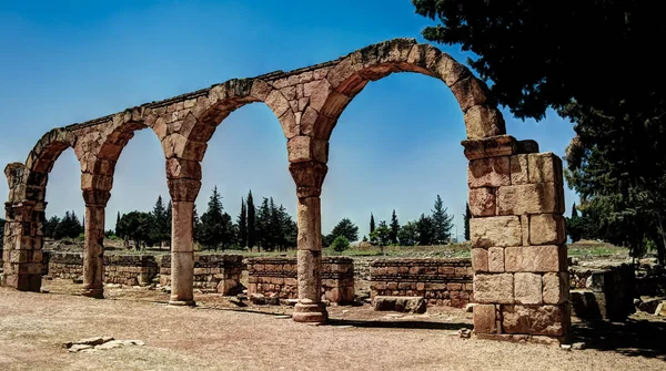 Руїни стародавнього міста Anjar в Bekaa valleylebanon — стокове фото