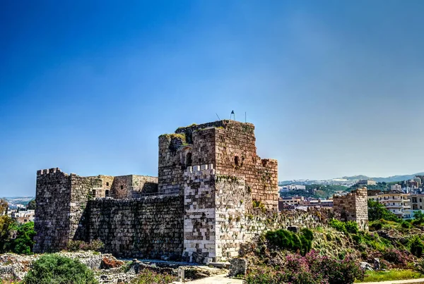 Ruinas del fuerte cruzado en Byblos, Jubayl Líbano — Foto de Stock