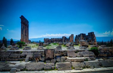 Jüpiter Tapınağı ve Heliopolis büyük mahkeme Baalbek, Bekaa Vadisi, Lübnan
