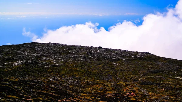 Panorama dentro la caldera del vulcano Pico, Azzorre, Portogallo — Foto Stock