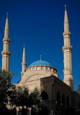 Dış görünümü Mohammad Al-Amin cami, Beirut, Lübnan