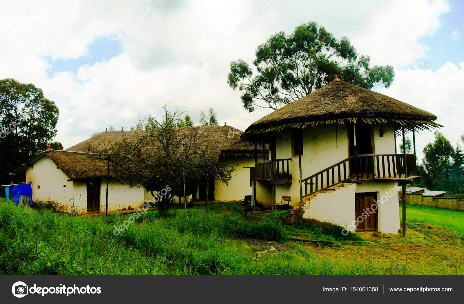 Exterior view to Menelik II palace at the top of Entoto mount, Addis