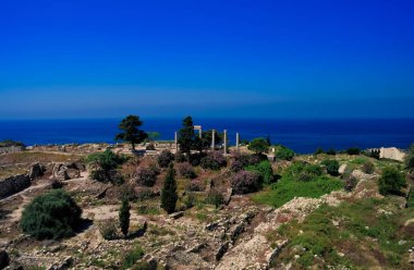 Antik Byblos harabe, Jubayl Lübnan Panorama görünümünü