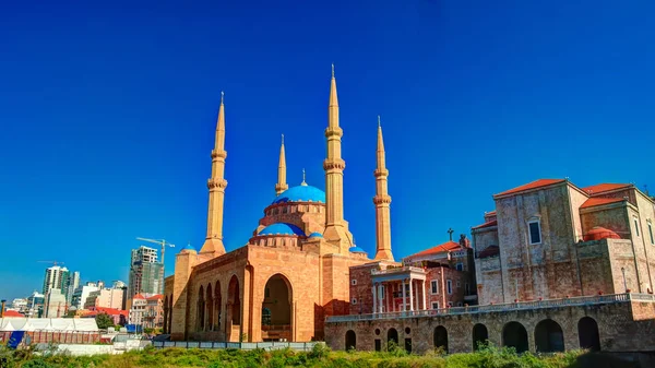 Dış görünümü Mohammad Al-Amin cami, Beirut, Lübnan